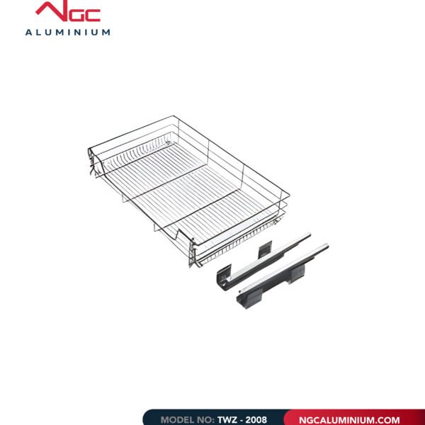 Drawer dish storage chrome plated soft close