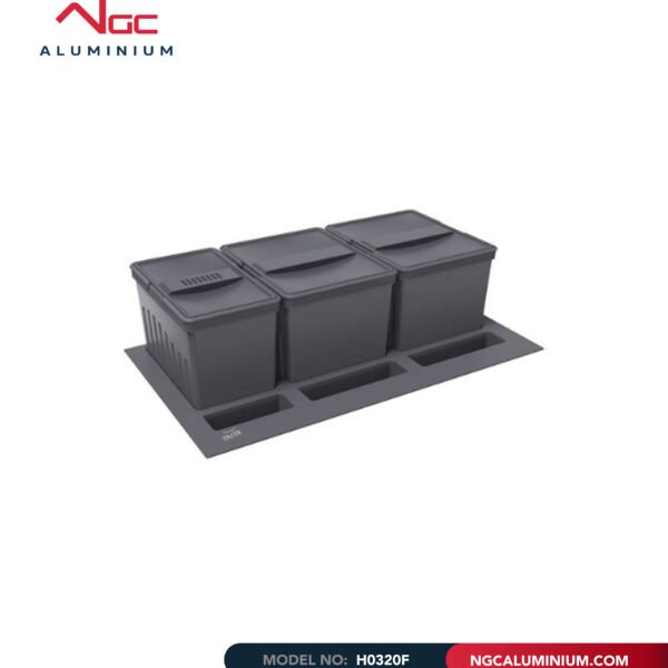 Elite Smart Fit Kitchen Storage Triple Bin