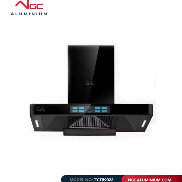 Luxurious T-Shaped Black Cooker Hood