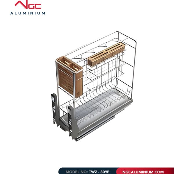 TAITA Ultimate 200mm Multipurpose Pull-Out Storage Unit - Chromium Plated